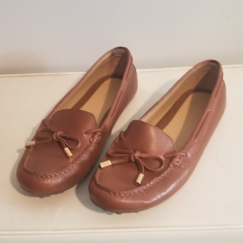 Michael Kors Brown Leather Loafers